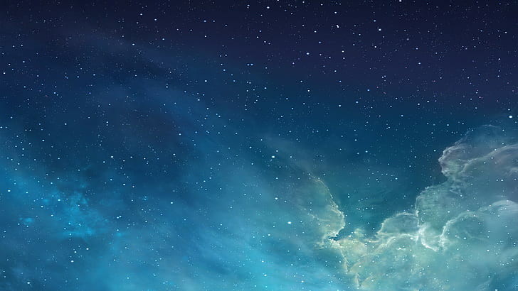 Apple iOS 7 1366X768, glowing, light  natural phenomenon, astronomy, constellation