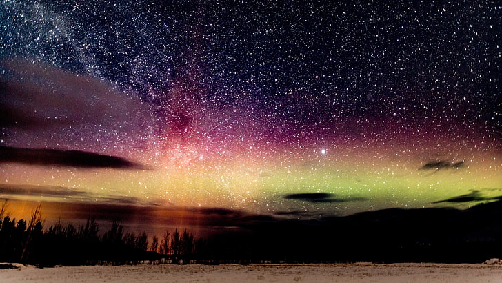 Aurora Borealis Northern Lights, nonurban scene, beauty in nature, star  space, starry night Free HD Wallpaper