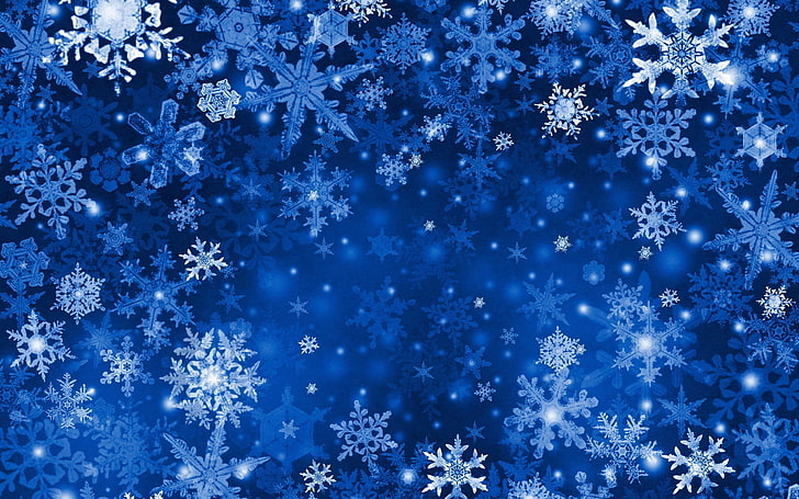 Beautiful Snowflakes, light  natural phenomenon, decoration, illustration, color gradient Free HD Wallpaper