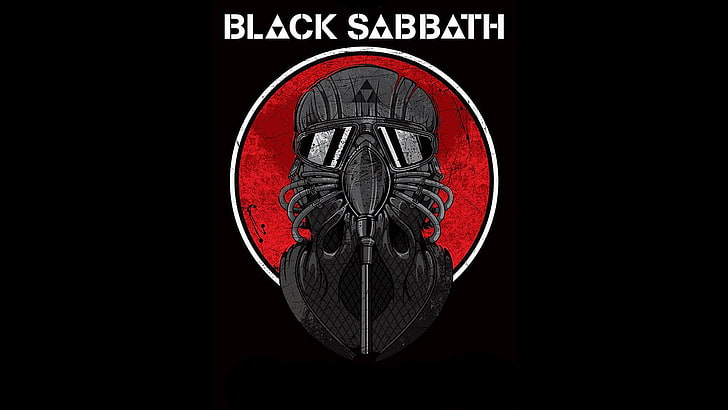 Black Sabbath 4, black background, black sabbath, representation, communication Free HD Wallpaper