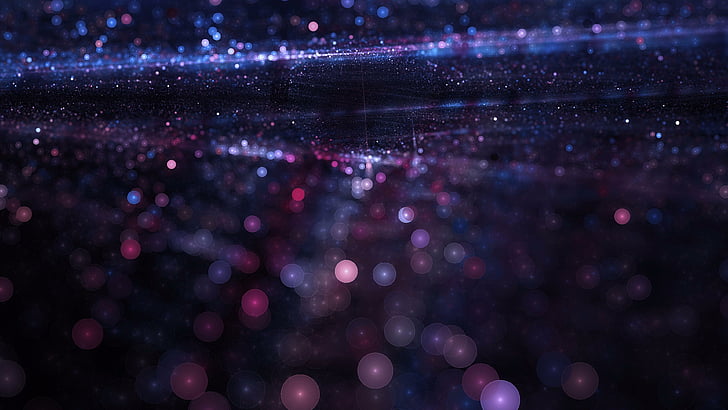 Blue Sparkle, glow, purple, dark, shine Free HD Wallpaper