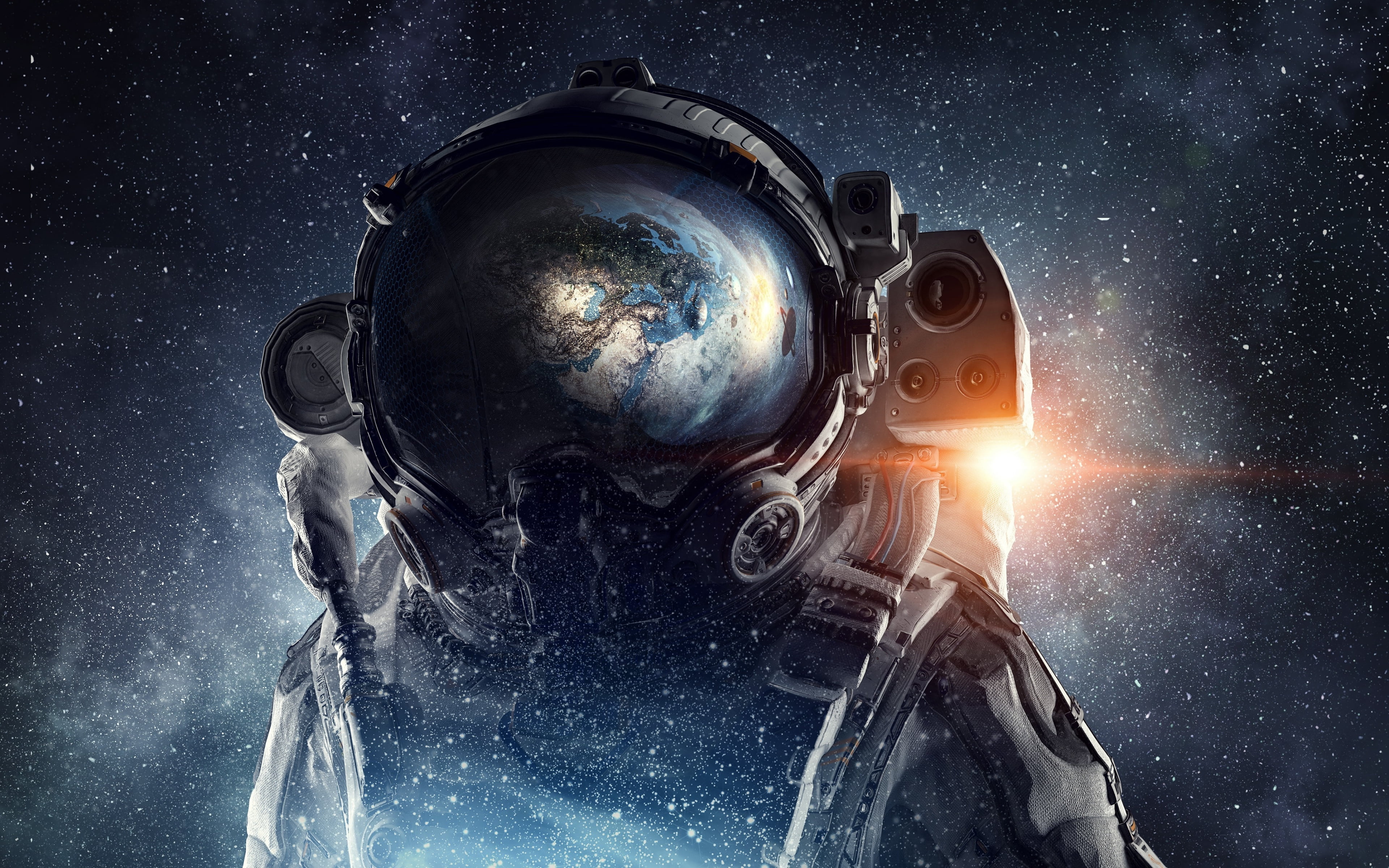 Cartoon Astronaut Space, military, nature, sky, night