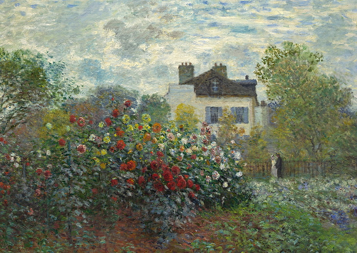 Claude Monet Oil Paintings, Monet, the garden of monet at argenteuil, Monet,, claude monet Free HD Wallpaper