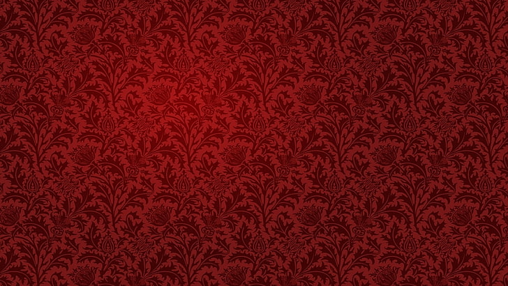 Cool Black and Red Patterns, floral pattern, leaf, dark, vector Free HD Wallpaper
