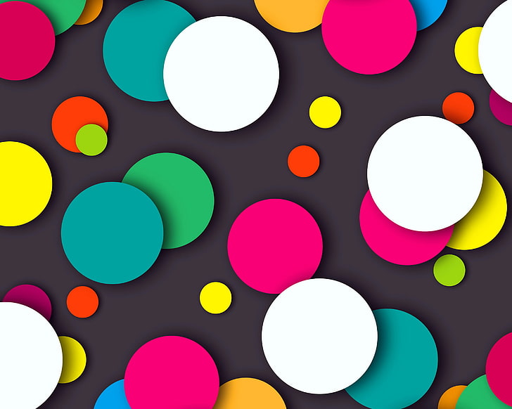 Cute Polka Dot, backdrop, full frame, celebration, pattern Free HD Wallpaper