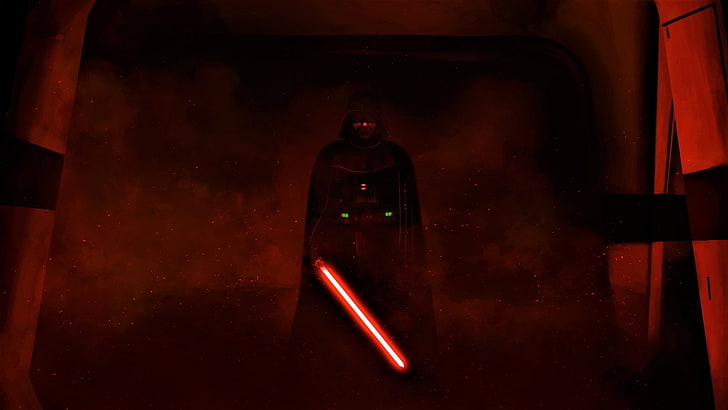 Darth Vader Full Body, aggression, dark, illuminated, alcohol Free HD Wallpaper