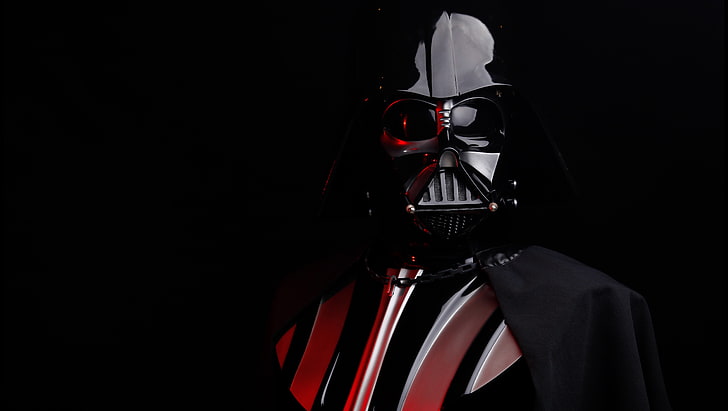 Darth Vader Jedi, red, front view, unrecognizable person, suit Free HD Wallpaper