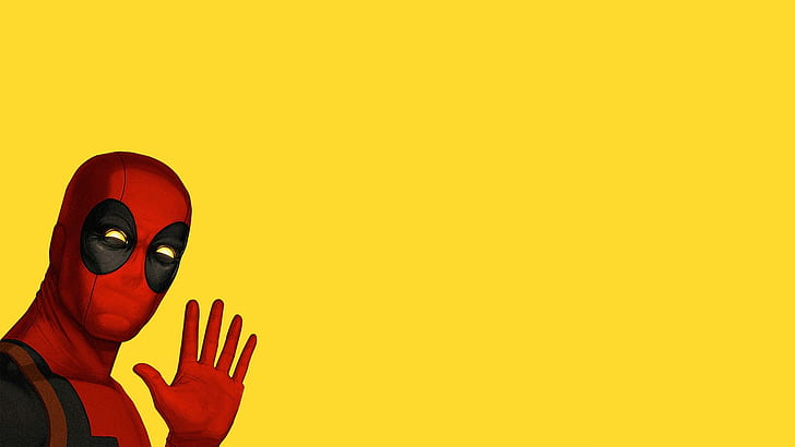 Deadpool Cartoon Series, cartoon, yellow, comics, marvel comics Free HD Wallpaper