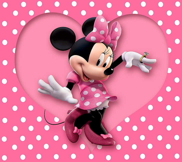 Disney's Minnie Mouse, full length, vector, cute, minnie Free HD Wallpaper