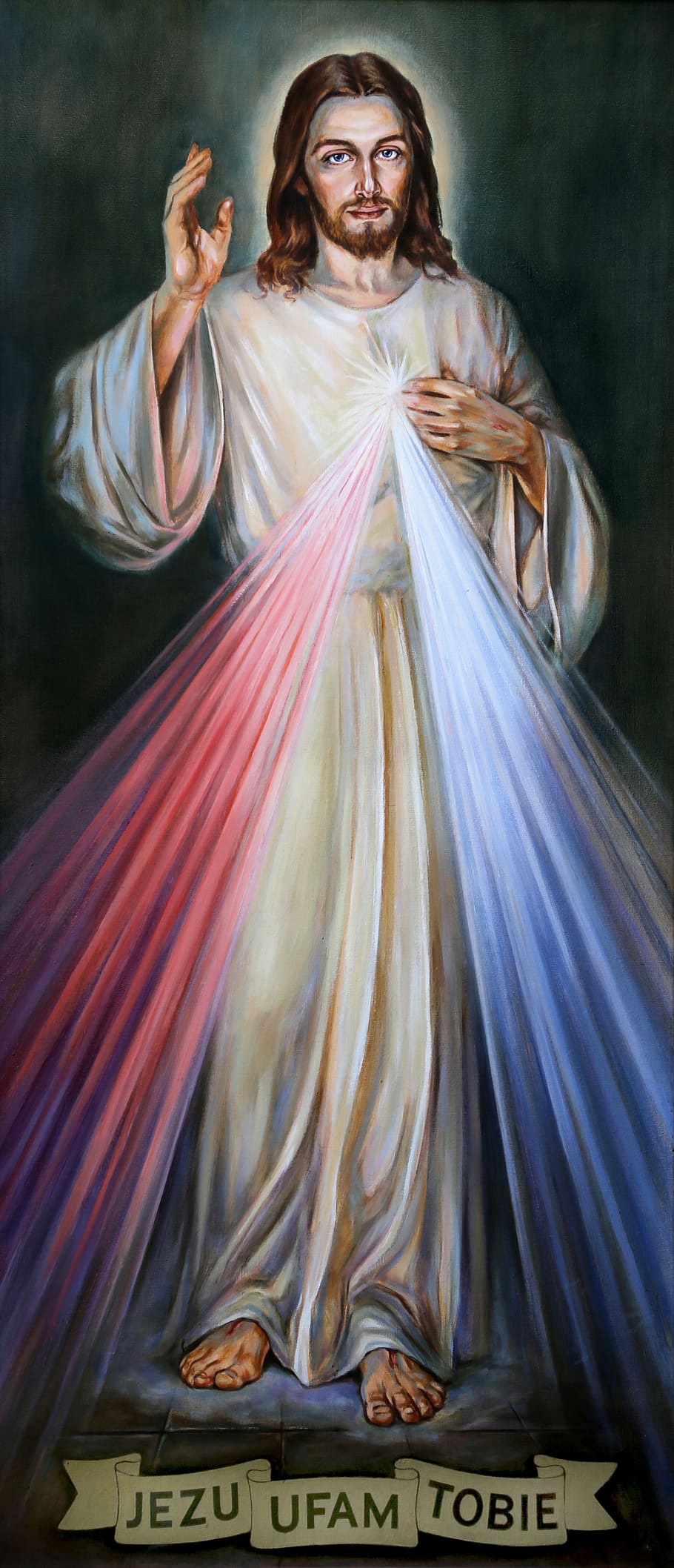 Divine Mercy Chaplet Prayer Card, belief, arts and entertainment, low angle view, spirituality Free HD Wallpaper
