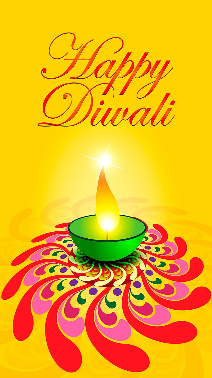 Diwali Wordings, motion, celebration event, no people, illuminated Free HD Wallpaper