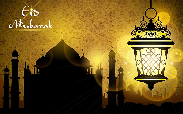 Eid Mubarak to All, lighting equipment, eid, illuminate, street light Free HD Wallpaper