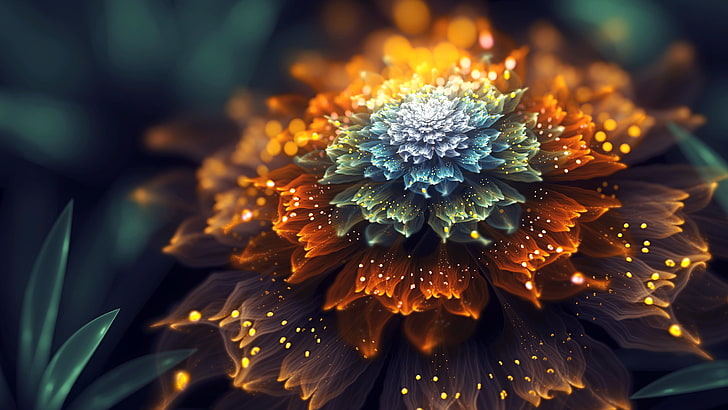 Fractal Flower Art, inflorescence, vulnerability, no people, growth