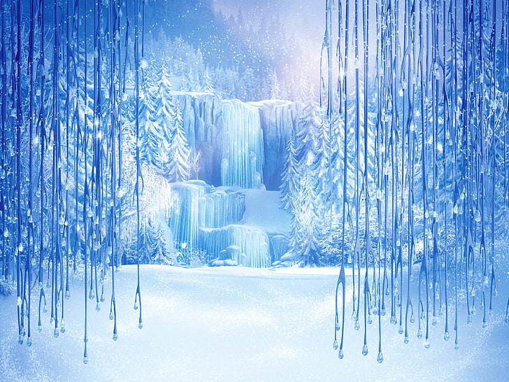 Frozen Waterfalls, 2013, abstract, light  natural phenomenon, tranquil scene Free HD Wallpaper