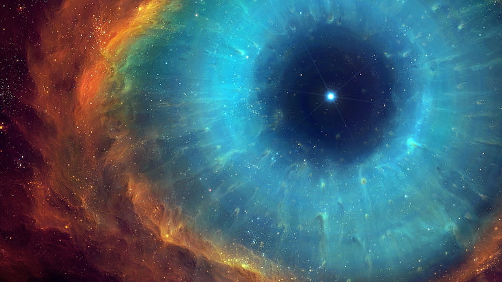 God's Eye Space, light  natural phenomenon, planet  space, energy, abstract Free HD Wallpaper