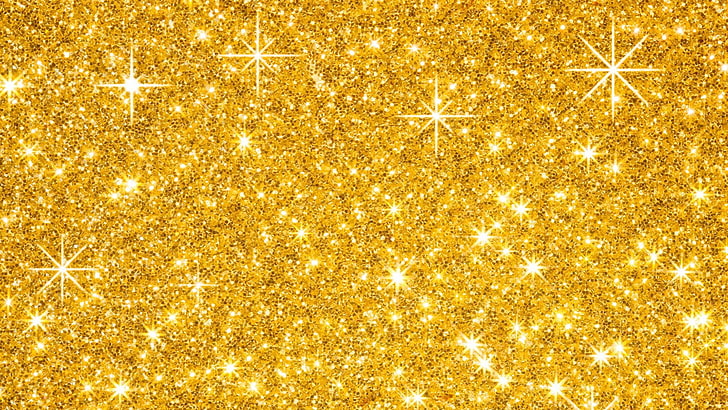 Gold Glitter Paper, celebration event, bright, night, star shape Free HD Wallpaper