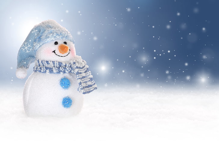happiness, snowball, smiling, snowing Free HD Wallpaper
