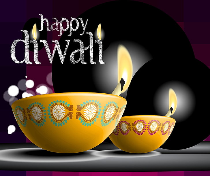 Happy Diwali MSG, holiday, ceramics, crockery, bright Free HD Wallpaper