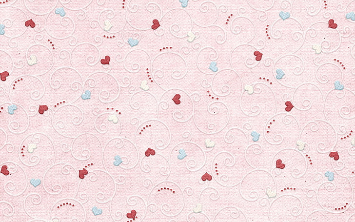 Hearts Fabric Texture, shape, seamless, vector, cute Free HD Wallpaper
