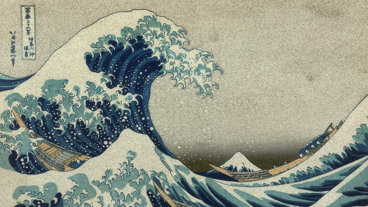 How to Draw the Great Wave Off Kanagawa, metal, anime, hokusai, mount fuji Free HD Wallpaper