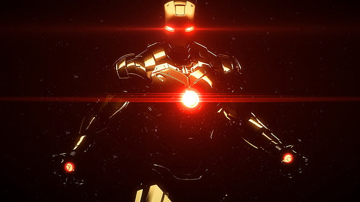 Iron Man 2 Suit, black color, silhouette, man, power
