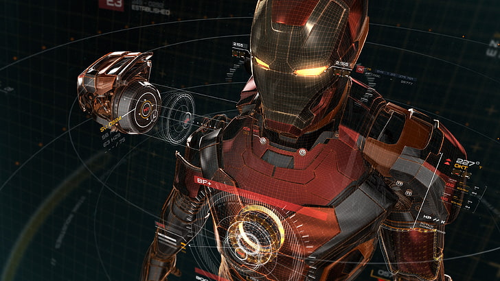 Iron Man, metal, no people, one person, wheel Free HD Wallpaper
