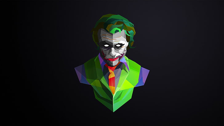 Joker, portrait, costume, human face, vector Free HD Wallpaper