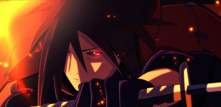 Madara Uchiha Face, hood  clothing, orange color, real people, mode of transportation Free HD Wallpaper