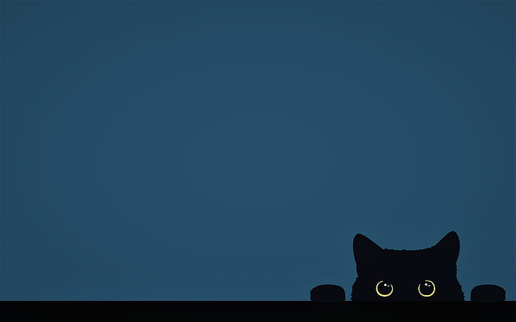 Minimalist Artwork, cat, simple background, digital art, paw Free HD Wallpaper