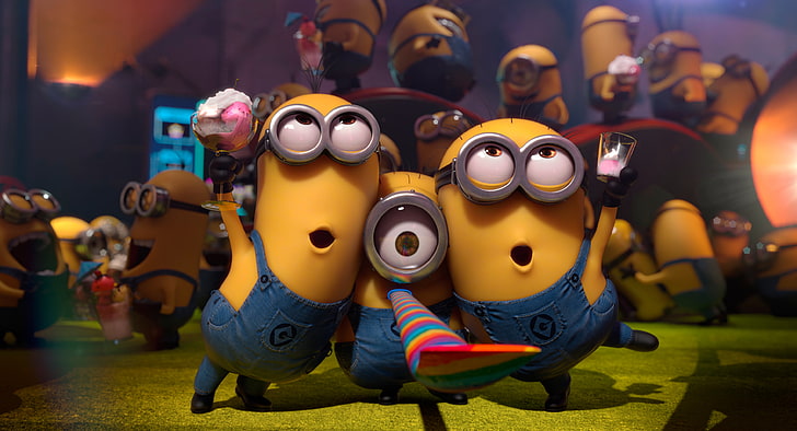 Minions Bday, human representation, futuristic, incidental people, robot Free HD Wallpaper