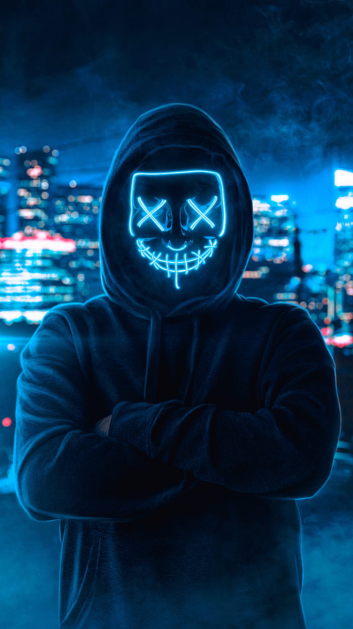 Neon Sweatshirt, night, hoods, photoshop, creepy