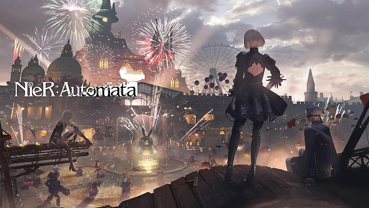 Nier Automata, arts culture and entertainment, people, architecture, 2b nier automata