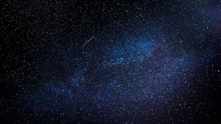 Night Sky Drawing, shooting star, milky way, starry night, meteor Free HD Wallpaper