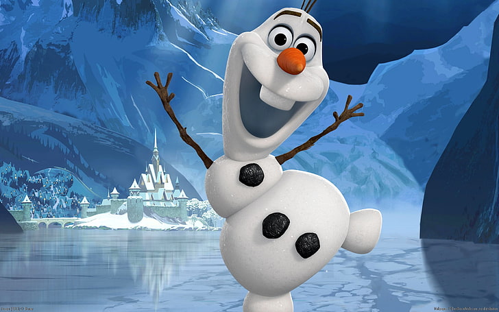 Olaf's, winter, day, cheerful, snowflake Free HD Wallpaper
