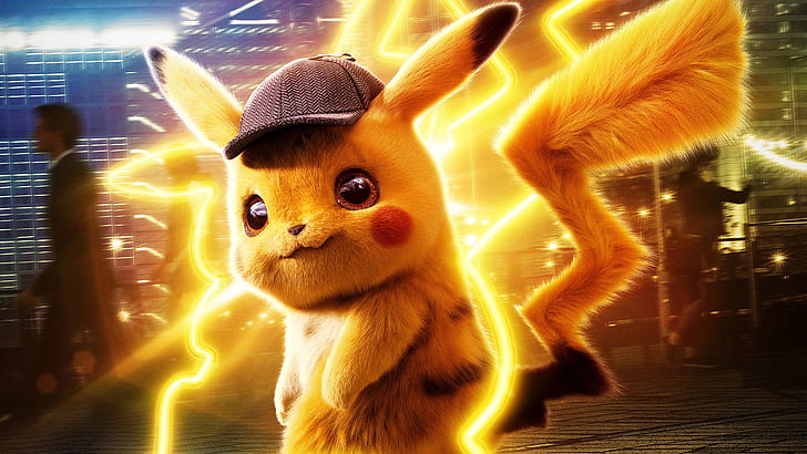 Pokemon Detective Pikachu Pancham, pikachu, pokmon detective pikachu, yellow, pokemon detective pikachu Free HD Wallpaper