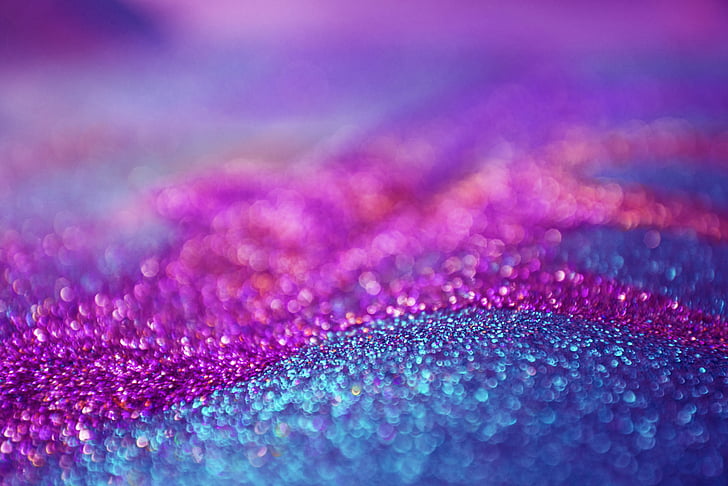 Purple Silver Glitter, purple, macro, colorful, bokeh
