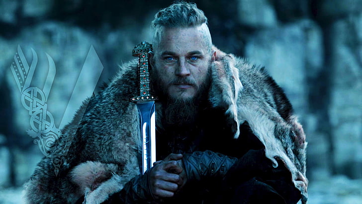 Ragnar From Vikings, mature adult, vikings, males, night Free HD Wallpaper