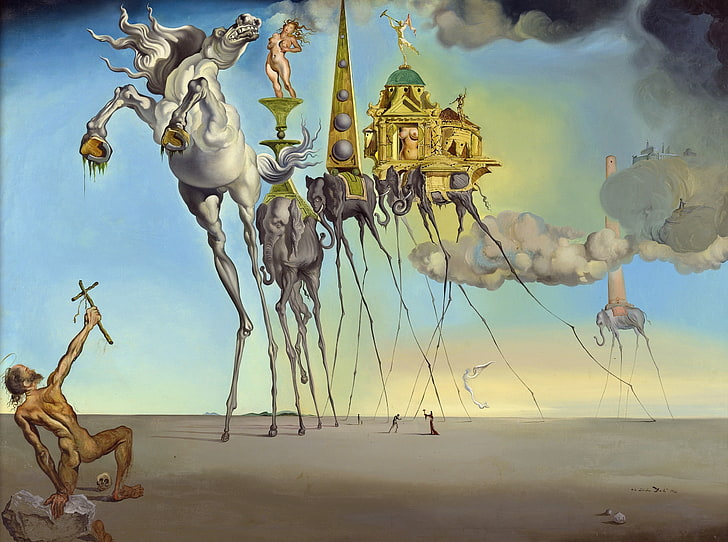 Salvador Dali Paintings, sea, craft, human representation, water