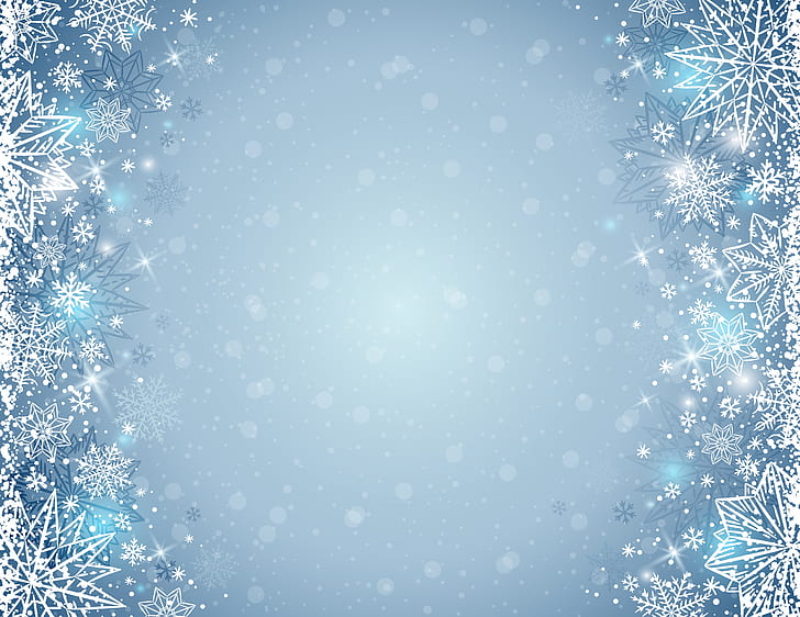 Silver Snowflakes, snowflakes, winter Free HD Wallpaper