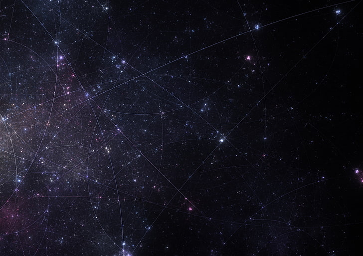 Simulated Universe Theory, star field, low angle view, illuminated, light  natural phenomenon Free HD Wallpaper