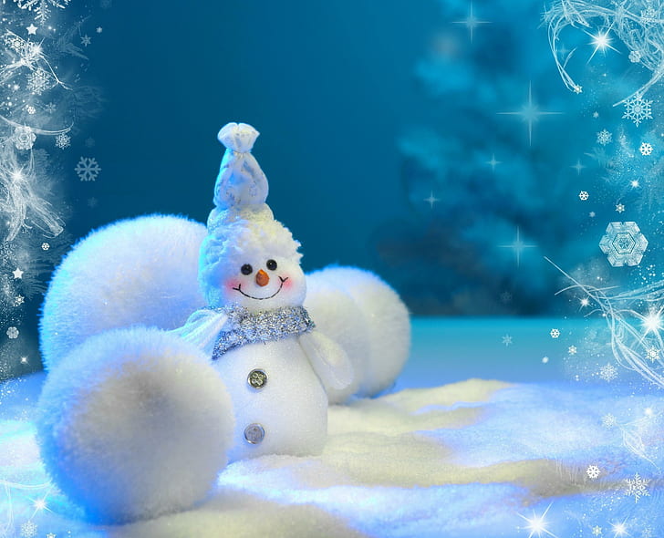 Snowman Christmas Tree, christmas,, decor, new, snowman Free HD Wallpaper