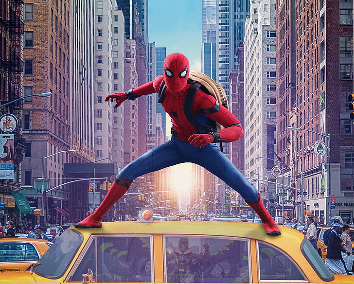 Spider-Man, 2017, buildings, tony stark, michael keaton Free HD Wallpaper