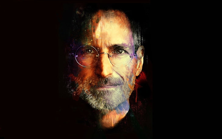 Steve Jobs Meditation, mustache, jobs, serious, headshot Free HD Wallpaper