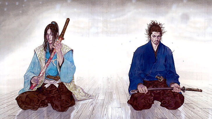 Vagabond Manga Collection, young adult, two people, front view, togetherness