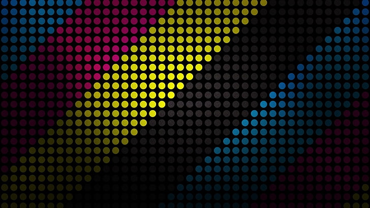 Wall, multi colored, illuminated, closeup, grid Free HD Wallpaper