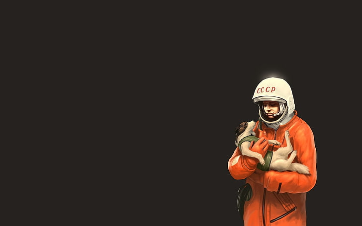 Astronaut Yuri Gagarin, space, Art, aircraft, art Free HD Wallpaper