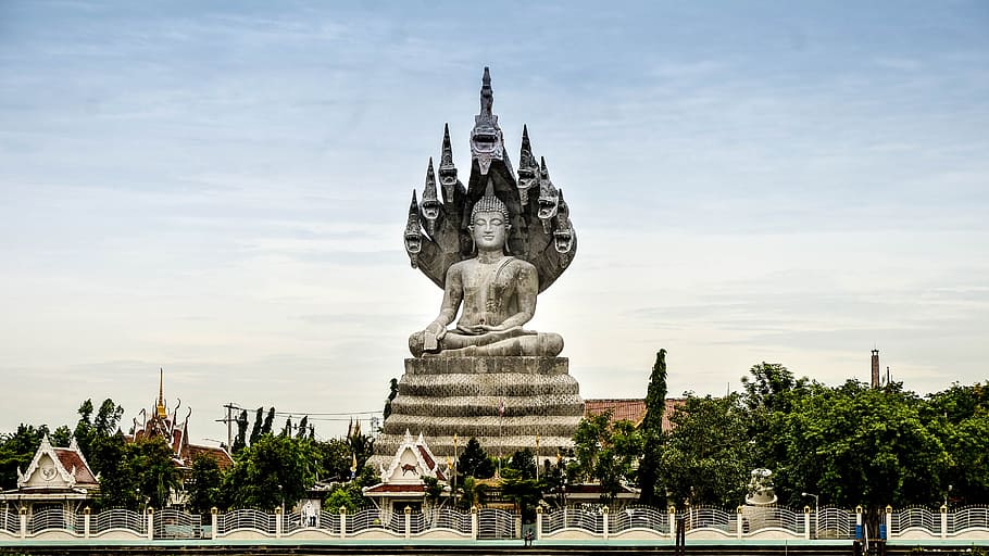 Big Buddha Temple Koh Samui, built structure, asia, holy, face Free HD Wallpaper