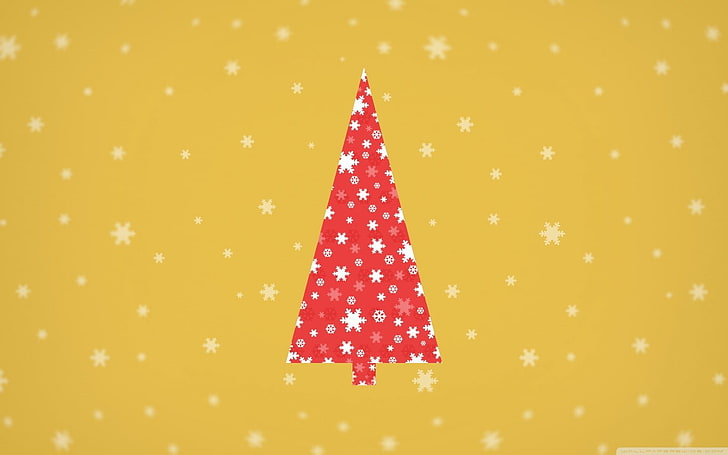 Christmas Happy New Year Cards, no people, celebration, yellow, christmas tree Free HD Wallpaper