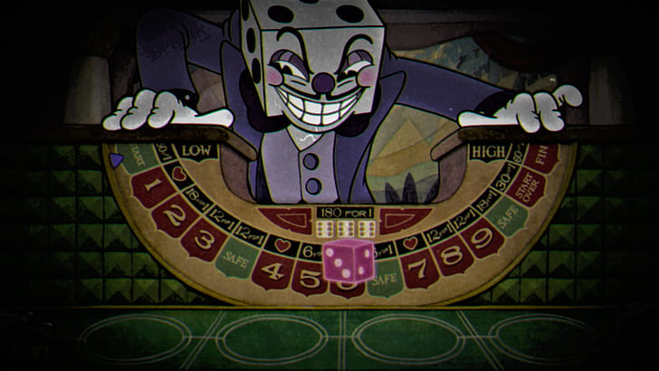 Cup Head Among Us, spooky, cuphead video game, dark, casino Free HD Wallpaper