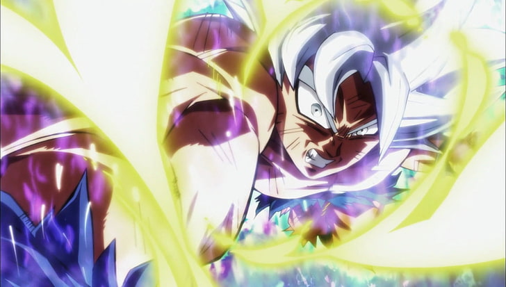 DBZ Goku Ultra Instinct, instinct, yellow, day, glass  material Free HD Wallpaper